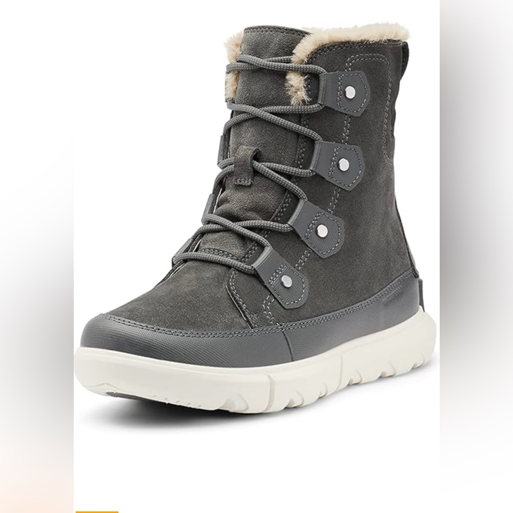 NIB - Sorel Explorer II Joan Faux Fur WP in Grill